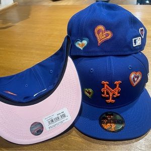 NY Mets “ Chain Stitch heart” fitted hat New Era